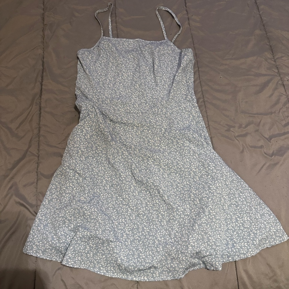 SHEIN Light Blue Floral Mini Dress